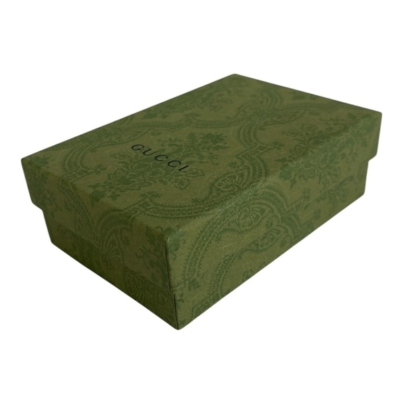 Authentic Empty GUCCI BOX Small Green Damask Print Accessories Jewelry Pin Box - Picture 4 of 4